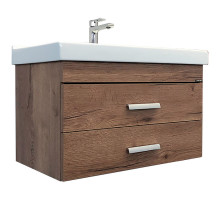 Тумба с раковиной Comforty Никосия 80П 00-00008856 подвесная Дуб темный