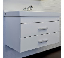 Тумба с раковиной Comforty Никосия 80П 00-00011163 подвесная Белая глянцевая