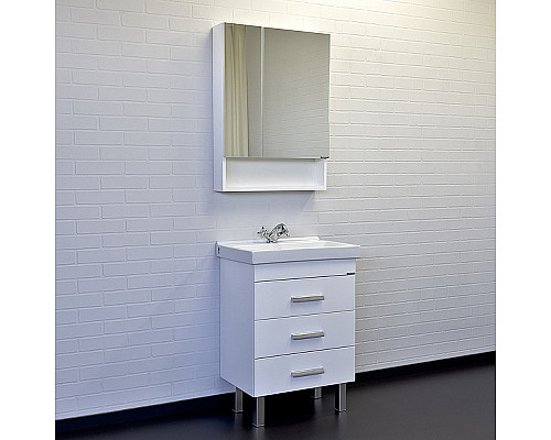 Заказать Зеркальный шкаф Comforty Никосия 60 00-00011199 Белый глянцевый в магазине сантехники Santeh-Crystal.ru