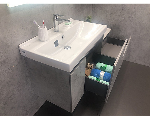 Santeh-Crystal.ru: Тумба с раковиной Comforty Осло 80 00-00000836 подвесная Бетон светлый Заказать Тумба с раковиной Comforty Осло 80 00-00000836 подвесная Бетон светлый в магазине сантехники Santeh-Crystal.ru