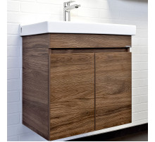 Тумба с раковиной Comforty Осло 60 00-00011149 подвесная Дуб темно-коричневый