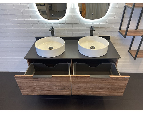 Santeh-Crystal.ru: Тумба с раковинами Comforty Порто 120-2 00-00001287 подвесная Дуб темно-коричневый Купить Тумба с раковинами Comforty Порто 120-2 00-00001287 подвесная Дуб темно-коричневый в магазине сантехники Santeh-Crystal.ru