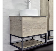 Тумба с раковиной Comforty Порто 60 00-00011397 подвесная Дуб дымчатый