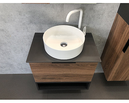Santeh-Crystal.ru: Тумба с раковиной Comforty Штутгарт 60 00-00001698 подвесная Дуб темно-коричневый Черная столешница Купить Тумба с раковиной Comforty Штутгарт 60 00-00001698 подвесная Дуб темно-коричневый Черная столешница в магазине сантехники Santeh-Crystal.ru