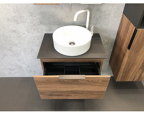 Santeh-Crystal.ru: Тумба с раковиной Comforty Штутгарт 60 00-00001698 подвесная Дуб темно-коричневый Черная столешница Купить Тумба с раковиной Comforty Штутгарт 60 00-00001698 подвесная Дуб темно-коричневый Черная столешница в магазине сантехники Santeh-Crystal.ru