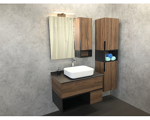 Santeh-Crystal.ru: Зеркало со шкафом Comforty Штутгарт 90 00004151038 Дуб темно-коричневый Черное матовое Купить Зеркало со шкафом Comforty Штутгарт 90 00004151038 Дуб темно-коричневый Черное матовое в магазине сантехники Santeh-Crystal.ru