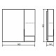 Купить Зеркало со шкафом Comforty Штутгарт 90 00004151038 Дуб темно-коричневый Черное матовое в магазине сантехники Santeh-Crystal.ru