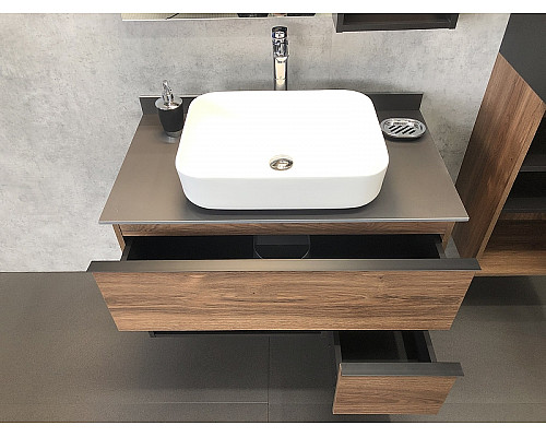 Santeh-Crystal.ru: Тумба с раковиной Comforty Штутгарт 90 00-00002868 подвесная Дуб темно-коричневый Черная матовая Купить Тумба с раковиной Comforty Штутгарт 90 00-00002868 подвесная Дуб темно-коричневый Черная матовая в магазине сантехники Santeh-Crystal.ru