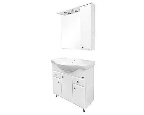 Santeh-Crystal.ru: Зеркало со шкафом Comforty Сочи 85 00003132119 Белый глянец Купить Зеркало со шкафом Comforty Сочи 85 00003132119 Белый глянец в магазине сантехники Santeh-Crystal.ru