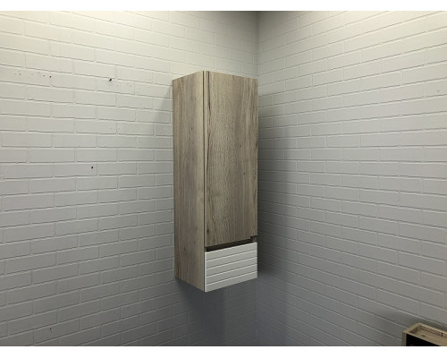 Заказать Шкаф пенал Comforty Страсбург 35 00-00006574 подвесной Дуб дымчатый Белый матовый в магазине сантехники Santeh-Crystal.ru