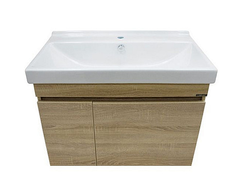 Купить Тумба с раковиной Comforty Тромсе 80 00004142219 подвесная Дуб сонома в магазине сантехники Santeh-Crystal.ru