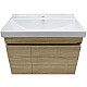 Купить Тумба с раковиной Comforty Тромсе 80 00004142219 подвесная Дуб сонома в магазине сантехники Santeh-Crystal.ru