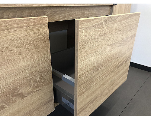 Купить Тумба с раковиной Comforty Тромсе 80 00004142219 подвесная Дуб сонома в магазине сантехники Santeh-Crystal.ru