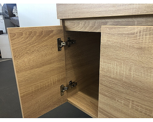 Купить Тумба с раковиной Comforty Тромсе 80 00004142219 подвесная Дуб сонома в магазине сантехники Santeh-Crystal.ru