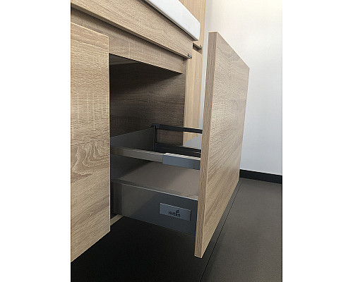 Купить Тумба с раковиной Comforty Тромсе 80 00004142219 подвесная Дуб сонома в магазине сантехники Santeh-Crystal.ru