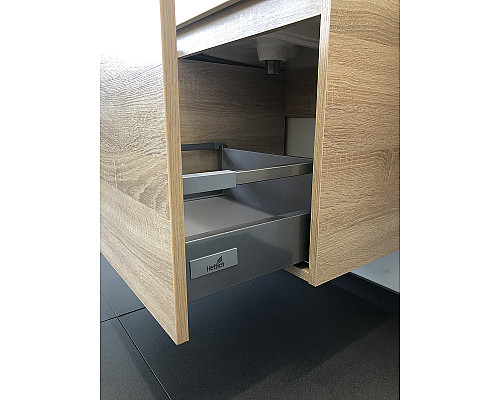 Купить Тумба с раковиной Comforty Тромсе 80 00004142219 подвесная Дуб сонома в магазине сантехники Santeh-Crystal.ru