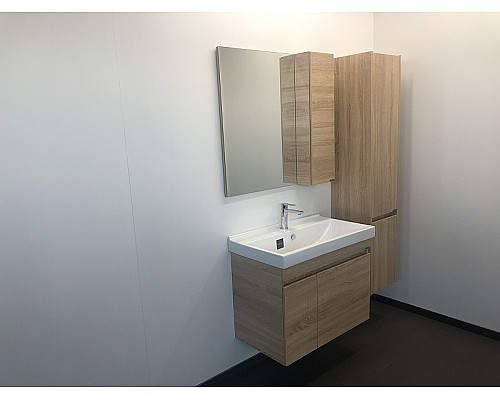 Купить Тумба с раковиной Comforty Тромсе 80 00004142219 подвесная Дуб сонома в магазине сантехники Santeh-Crystal.ru