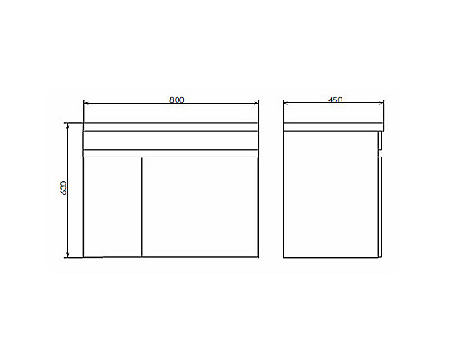 Купить Тумба с раковиной Comforty Тромсе 80 00004142219 подвесная Дуб сонома в магазине сантехники Santeh-Crystal.ru