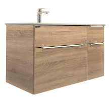 Тумба с раковиной Comforty Варна 90 00-00009919 подвесная Дуб сонома