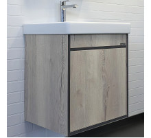 Тумба с раковиной Comforty Вена 55 00-00008928 подвесная Дуб дымчатый