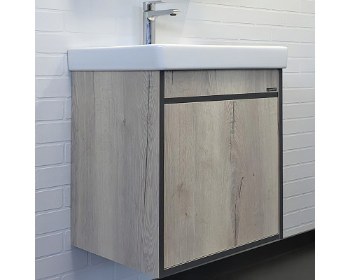 Купить Тумба с раковиной Comforty Вена 55 00-00008928 подвесная Дуб дымчатый в магазине сантехники Santeh-Crystal.ru