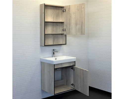 Купить Тумба с раковиной Comforty Вена 55 00-00008928 подвесная Дуб дымчатый в магазине сантехники Santeh-Crystal.ru