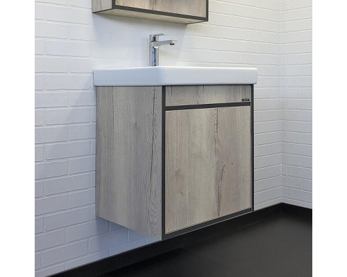 Купить Тумба с раковиной Comforty Вена 55 00-00008928 подвесная Дуб дымчатый в магазине сантехники Santeh-Crystal.ru