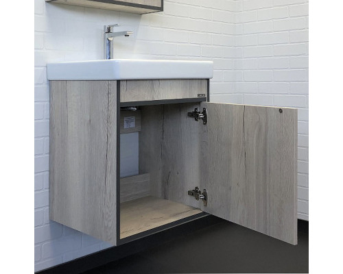 Купить Тумба с раковиной Comforty Вена 55 00-00008928 подвесная Дуб дымчатый в магазине сантехники Santeh-Crystal.ru