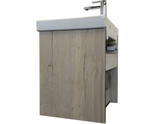 Купить Тумба с раковиной Comforty Вена 55 00-00008928 подвесная Дуб дымчатый в магазине сантехники Santeh-Crystal.ru