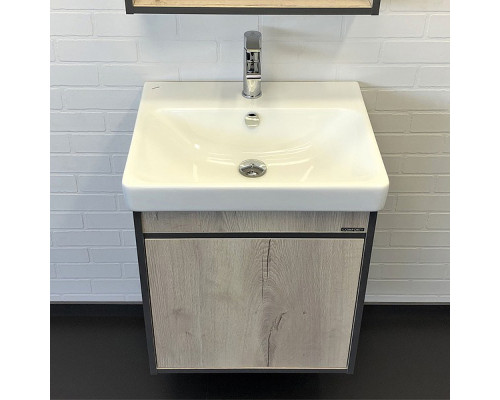 Купить Тумба с раковиной Comforty Вена 55 00-00008928 подвесная Дуб дымчатый в магазине сантехники Santeh-Crystal.ru