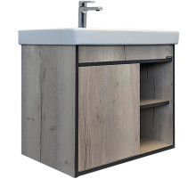 Тумба с раковиной Comforty Вена 70 00-00008929 подвесная Дуб дымчатый