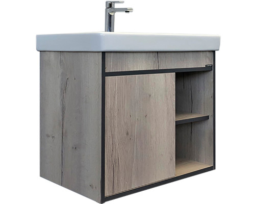 Заказать Тумба с раковиной Comforty Вена 70 00-00008929 подвесная Дуб дымчатый в магазине сантехники Santeh-Crystal.ru