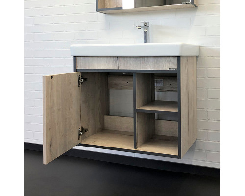 Заказать Тумба с раковиной Comforty Вена 70 00-00008929 подвесная Дуб дымчатый в магазине сантехники Santeh-Crystal.ru