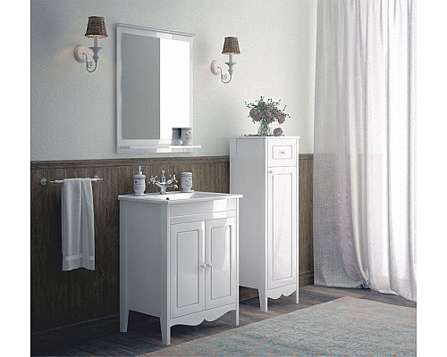 Приобрести Шкаф пенал Corozo Блюз 39 SD-00000031 Белый в магазине сантехники Santeh-Crystal.ru