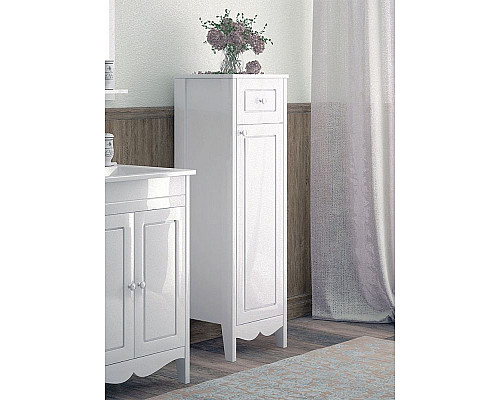 Приобрести Шкаф пенал Corozo Блюз 39 SD-00000031 Белый в магазине сантехники Santeh-Crystal.ru