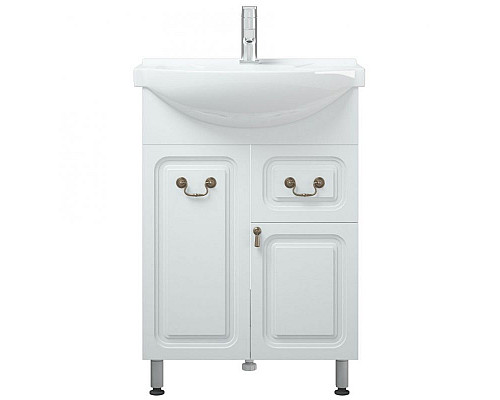 Купить Тумба под раковину Corozo Элегия ретро 60 SD-00000010 Белая в магазине сантехники Santeh-Crystal.ru