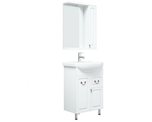 Купить Тумба под раковину Corozo Элегия ретро 60 SD-00000010 Белая в магазине сантехники Santeh-Crystal.ru