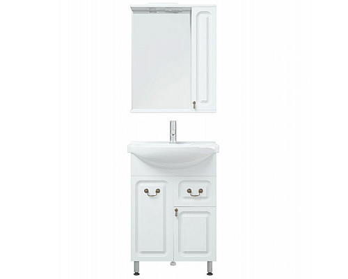 Купить Тумба под раковину Corozo Элегия ретро 60 SD-00000010 Белая в магазине сантехники Santeh-Crystal.ru