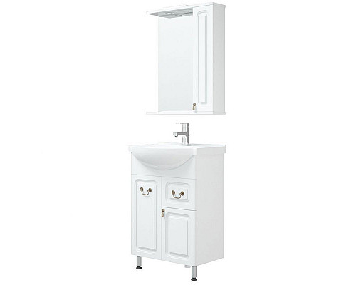 Купить Тумба под раковину Corozo Элегия ретро 60 SD-00000010 Белая в магазине сантехники Santeh-Crystal.ru