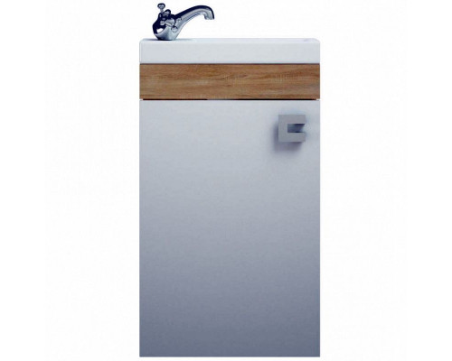 Приобрести Тумба под раковину Corozo Комо 40 SD-00000352 подвесная Сонома Белая в магазине сантехники Santeh-Crystal.ru