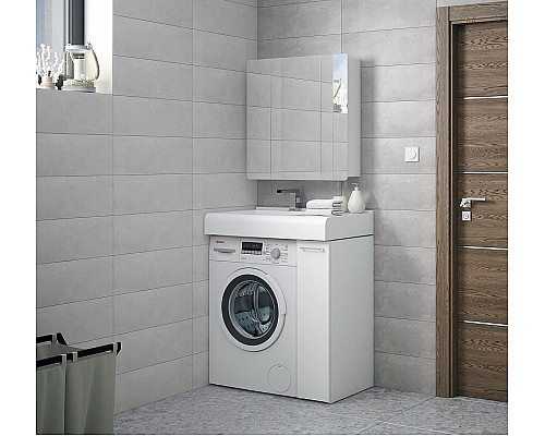 Приобрести Тумба под раковину Corozo Лео 80 SD-00000782 Белая в магазине сантехники Santeh-Crystal.ru