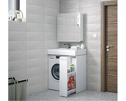 Приобрести Тумба под раковину Corozo Лео 80 SD-00000782 Белая в магазине сантехники Santeh-Crystal.ru