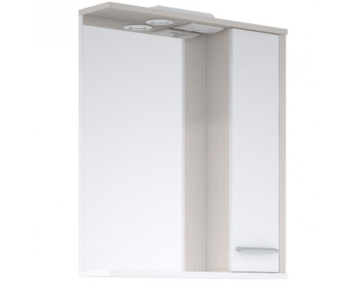 Купить Зеркало со шкафом Corozo Лорена 75 SD-00000297 с подсветкой Лайн Белое в магазине сантехники Santeh-Crystal.ru