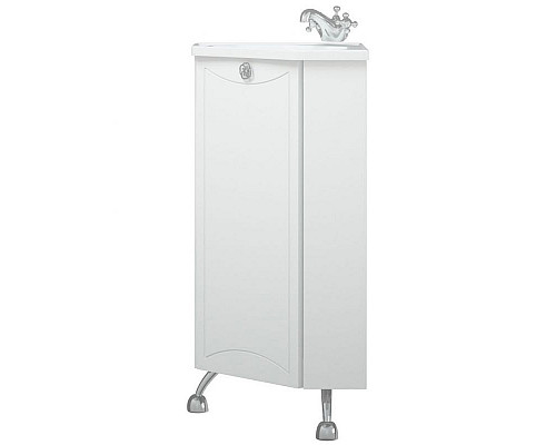 Приобрести Тумба под раковину Corozo Триана 40 SD-00000324 угловая Белая в магазине сантехники Santeh-Crystal.ru
