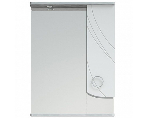 Заказать Зеркало со шкафом Corozo Ультра Флора 55 SD-00000301 с подсветкой Белое в магазине сантехники Santeh-Crystal.ru