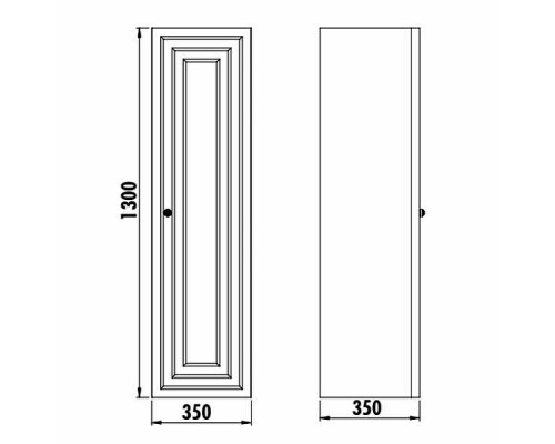Заказать Шкаф пенал Creavit Kayra 35 KY2130.01.MBY подвесной Белый в магазине сантехники Santeh-Crystal.ru