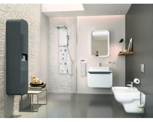 Приобрести Шкаф пенал Creavit Pion Plus 40 PN2160.01.GR подвесной Серый в магазине сантехники Santeh-Crystal.ru