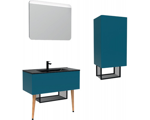 Заказать Подвесной шкаф Creavit Zeon 40 ZE2070.00.MM Синий в магазине сантехники Santeh-Crystal.ru