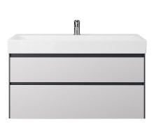 Тумба под раковину Creto Amelia 100 14-1079G подвесная Антрацит Белый матовый