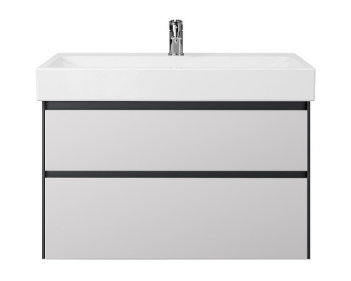 Приобрести Тумба под раковину Creto Amelia 80 14-1078G подвесная Антрацит Белый матовый в магазине сантехники Santeh-Crystal.ru